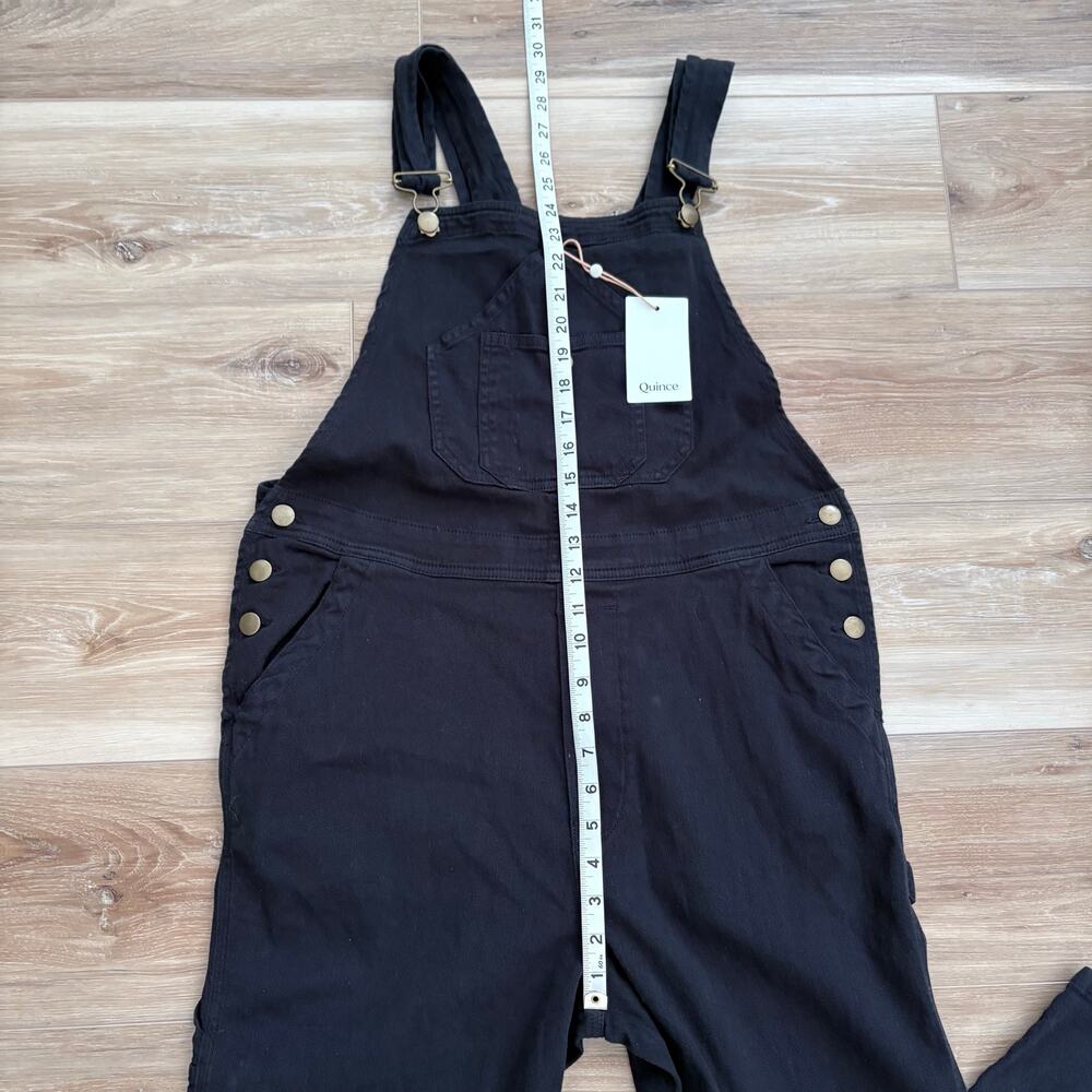 Quince Organic Stretch Cotton Twill Relaxed Overalls L - Picture 6 of 11